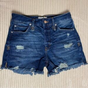 WE THE FREE DISTRESSED DENIM BUTTON‎ FLY SHORTS WOMENS SIZE 26